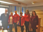 Fra venstre: rådmann Ole Kristian Severinsen, livsgledekonsulent Lena Klingan, sertifisører Christine Sandø Lundemo, Annbjørg Lyngaas, Mia Solberg og sektorleder Hege Olsen Richardsen.
