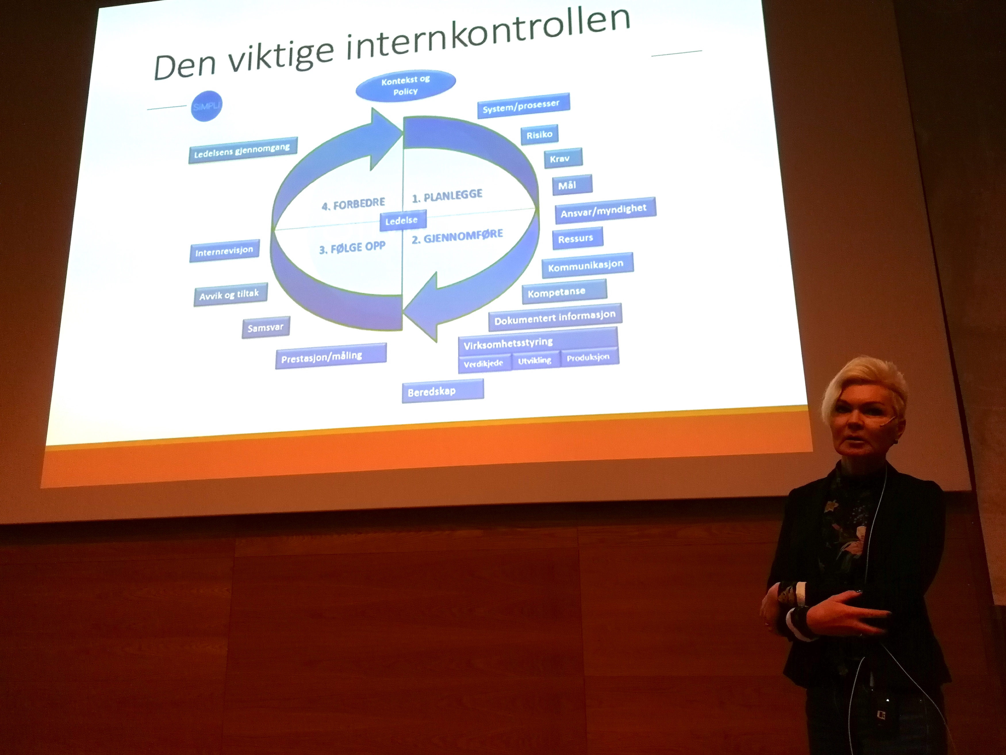 Siri Ramberg Stav, seniorrådgiver ved Fylkesmannen i Trøndelag, dro paralleller mellom Livsgledehjem og Demings sirkel for forbedringsarbeid